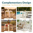 Sunnydaze Outdoor Square Plastic Adirondack Patio Side Table