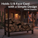 Sunnydaze Indoor/Outdoor Steel Firewood Log Holder - 30"
