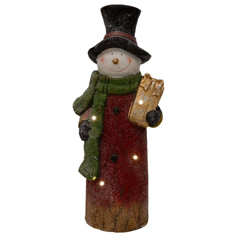 Sunnydaze Frosty with Gift Indoor Snowman Christmas Decoration - 23.5" H