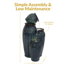 Sunnydaze Tour de Vase Ceramic Outdoor Water Fountain - 27"