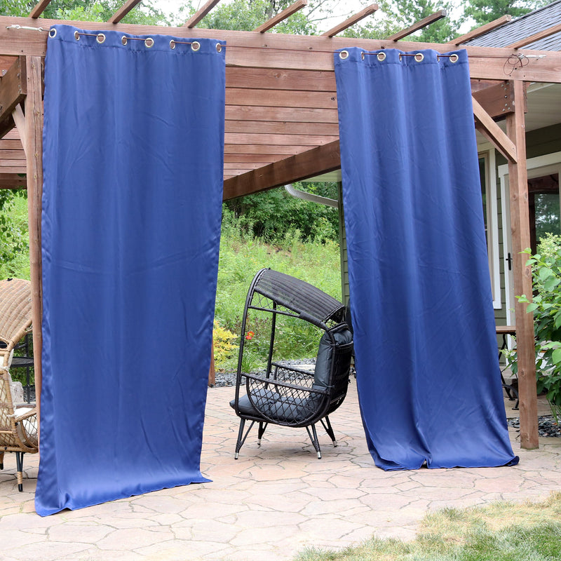 Sunnydaze Outdoor Blackout Curtain Panels with Grommet Top