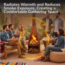 Sunnydaze 70" H Steel Outdoor Chiminea Fire Pit with Built-In Log Holder