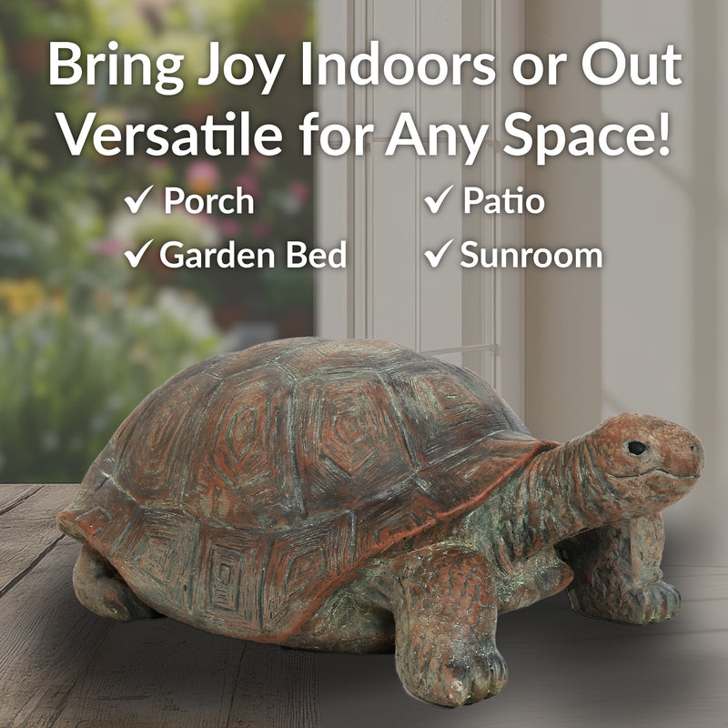 Sunnydaze Tortoise Concrete Garden Statue