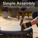 Sunnydaze Crossweave Outdoor Fire Pit with Cover and Screen
