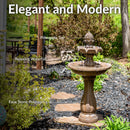 Sunnydaze 2-Tier Pineapple Solar Fountain with Battery Backup - 46" H