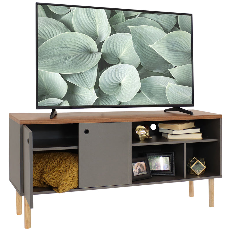 Sunnydaze Mid-Century Modern TV Stand for 55-Inch TV