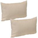 Sunnydaze Indoor/Outdoor Lumbar Throw Pillow Covers - 12 x 20 Inch - Set of 2
