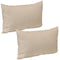 Sunnydaze Indoor/Outdoor Lumbar Throw Pillow Covers - 12 x 20 Inch - Set of 2