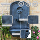 Sunnydaze Seaside Outdoor Wall Fountain with Electric Pump - 27" H
