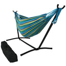 Sunnydaze Brazilian Double Hammock with Stand & Carrying Case - 2-Person