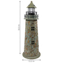 Sunnydaze Cobblestone Solar LED Lighthouse - 35" H