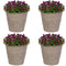 Sunnydaze Arabella Outdoor Flower Pot Planter - Beige - 20-Inch - 4-Pack