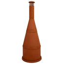 Sunnydaze 70" H Steel Outdoor Chiminea Fire Pit with Built-In Log Holder