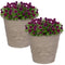 Sunnydaze Arabella Outdoor Flower Pot Planter - Beige - 20-Inch - 2-Pack