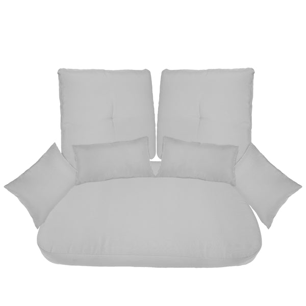Sunnydaze Double Egg Chair Glider Cushion Replacement Set - Gray