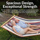 Sunnydaze Rope Hammock with 12' Steel Stand, Pad, and Pillow