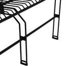 Sunnydaze Outdoor 2-Person Modern Metal Patio Bench - Black