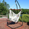 Sunnydaze Hanging Cabo Extra Large Hammock Chair with Stand - Cream