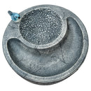 Sunnydaze Traditional Resin Bird Bath with Feeder Compartment - 27"