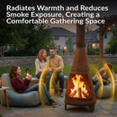 Sunnydaze 70" Outdoor Chiminea Fire Pit - Rustic Finish