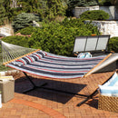 Sunnydaze 2-Person Quilted Fabric Double Hammock with Pillow