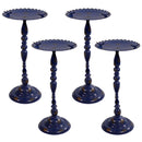 Sunnydaze Feathered Friends Iron Pedestal Bird Feeder - Blue - 26" H