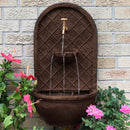 Sunnydaze Messina Outdoor Wall Fountain with Submersible Pump - 26" H