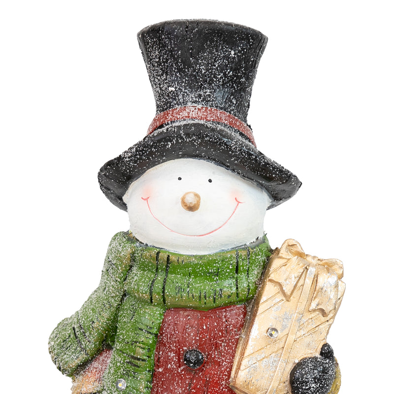 Sunnydaze Frosty with Gift Indoor Snowman Christmas Decoration - 23.5" H