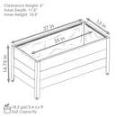 Sunnydaze Acacia Wood Raised Garden Bed Planter Box - 14.75" H