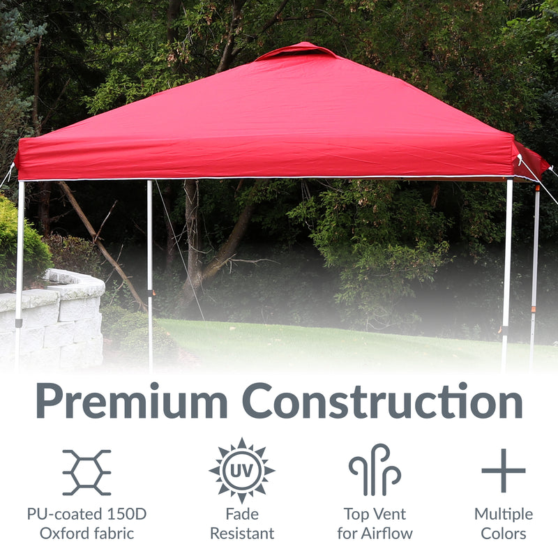 Sunnydaze Premium Oxford Fabric Pop-Up Canopy Shade with Vent