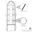 Sunnydaze 2-Piece Arched Garden Trellis with Folding Flowerpot Supports