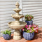 Sunnydaze 3-Tier Outdoor Water Fountain with Pump - 48" H