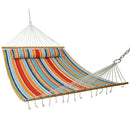 Sunnydaze 2-Person Quilted Fabric Double Hammock with Pillow