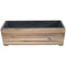 Sunnydaze Rectangular Wood Planter Box with Plastic Liner