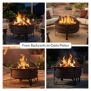 Sunnydaze Cauldron Outdoor Wood-Burning Fire Pit with Spark Screen