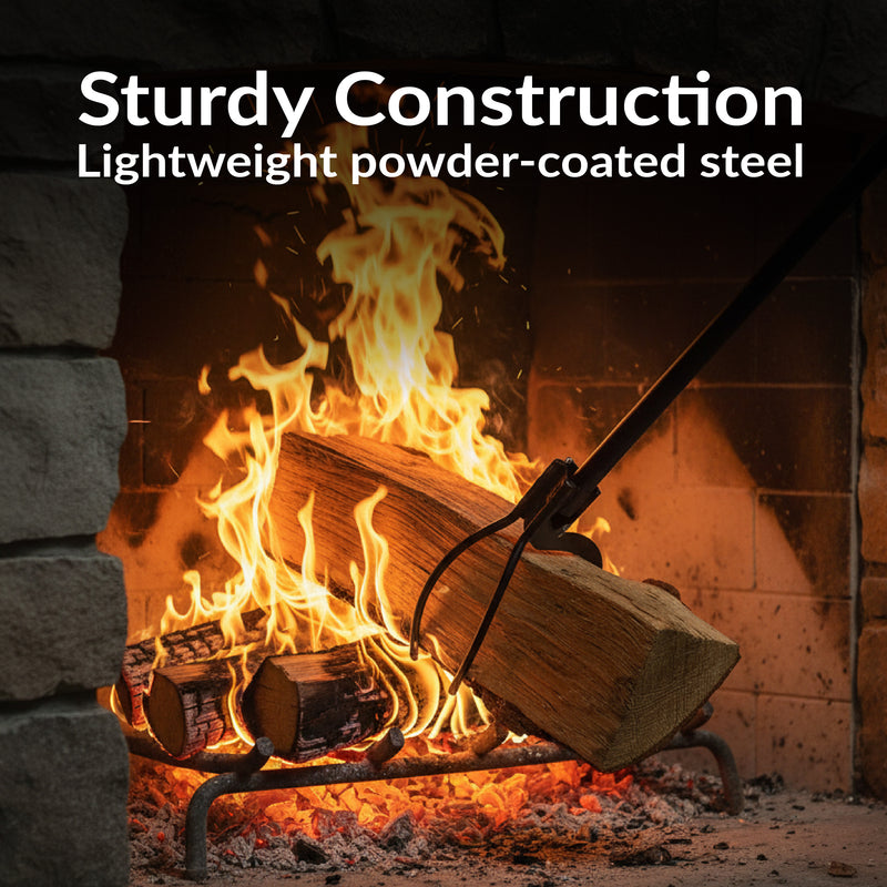 Sunnydaze Heavy-Duty Fire Pit Log Grabber with Spring-Lever Action - 36"