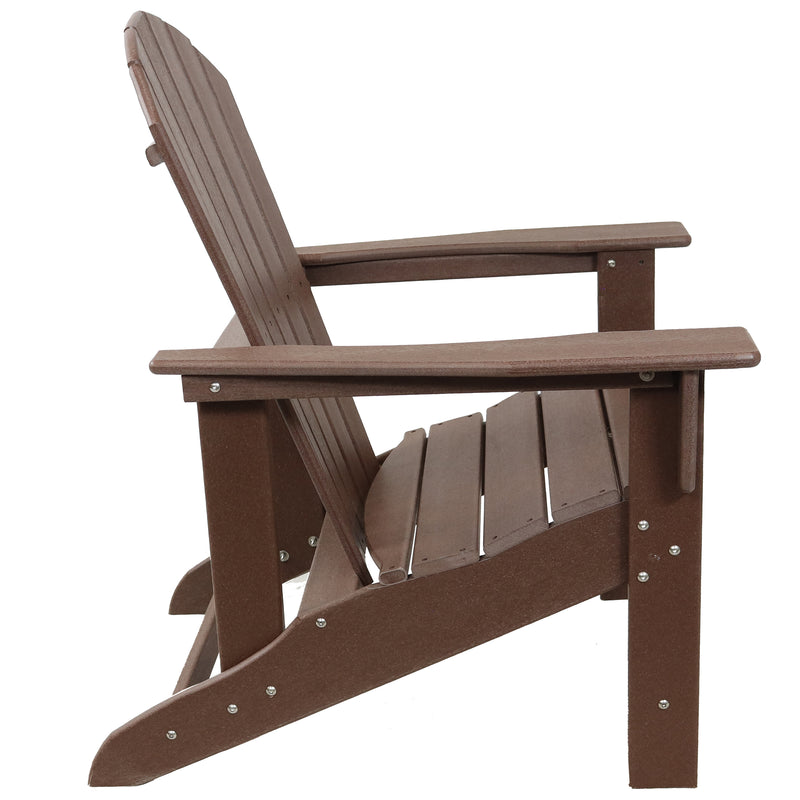 Sunnydaze Upright, All-Weather Adirondack Chair - 300-Pound Capacity - 38.25” H