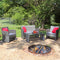 Sunnydaze Ardfield 4-Piece Patio Conversation Set with Cushions
