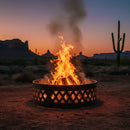 Sunnydaze 36" Crossweave Heavy-Duty Metal Campfire Ring - Bronze
