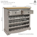 Image showing the overall product dimensions including height, depth and width.