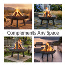 Sunnydaze Cast Iron Heavy Duty Fire Pit for Outside