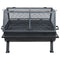 Sunnydaze Outdoor Fire Pit with Grill and Spark Screen -36" H