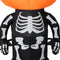 Skelton bone close up on the pumpkin head skeleton body inflatable. 