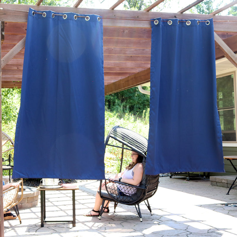 Sunnydaze Outdoor Blackout Curtain Panels with Grommet Top