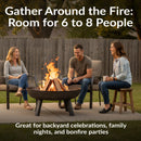 Sunnydaze Cast Iron Heavy Duty Fire Pit for Outside