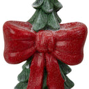 Sunnydaze 37" Christmas Tree Statue with Star & Ribbon - MgO
