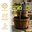 Sunnydaze Country Wood Barrel Water Fountain