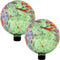 Sunnydaze Green Artistic Glass Gazing Ball Globe - 10-Inch - Set of 2