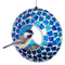 Sunnydaze Blue Mosaic Fly-Through Hanging Bird Feeder - 6-Inch