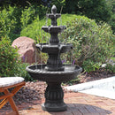 Sunnydaze Mediterranean 4-Tier Outdoor Water Fountain with Electric Pump